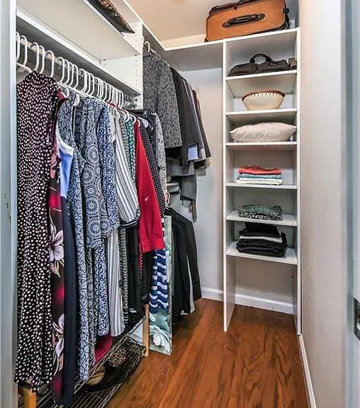 walk-in closet in guest bedroom