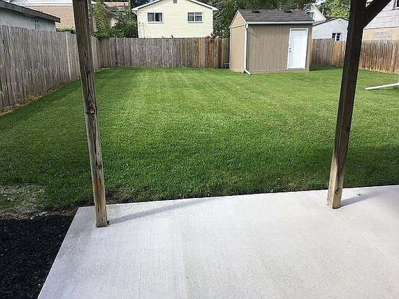 Large shed and yard.