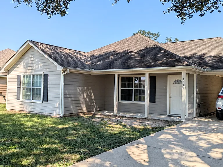 Shaded front yard