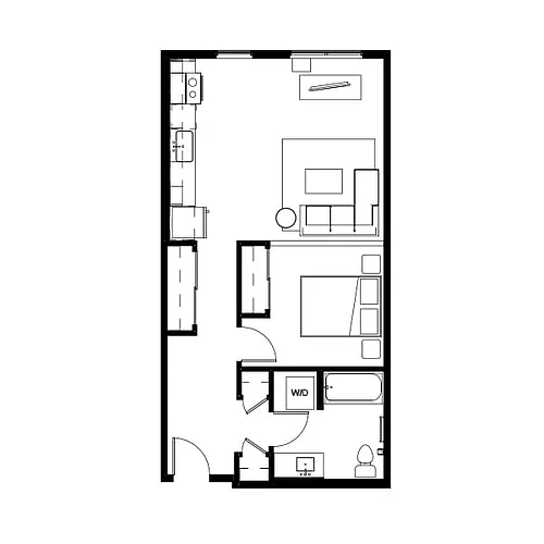 Floor plan One Bed 12