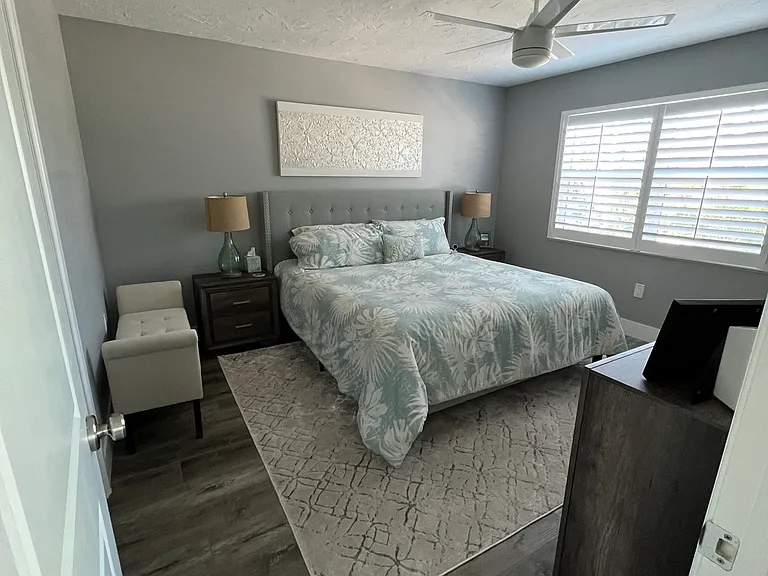 Master bedroom with king size bed