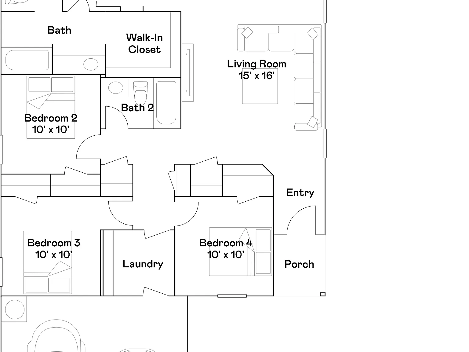 4 bed, 2.0 bath, 1496 sqft, $1,420 — Photo 2