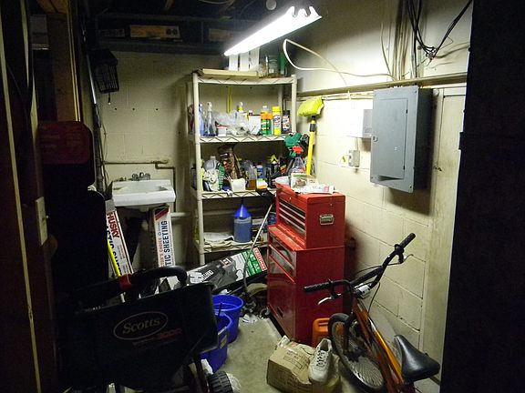 Storage room in garage