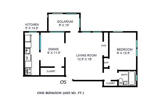 Floor plan One Bedroom 05
