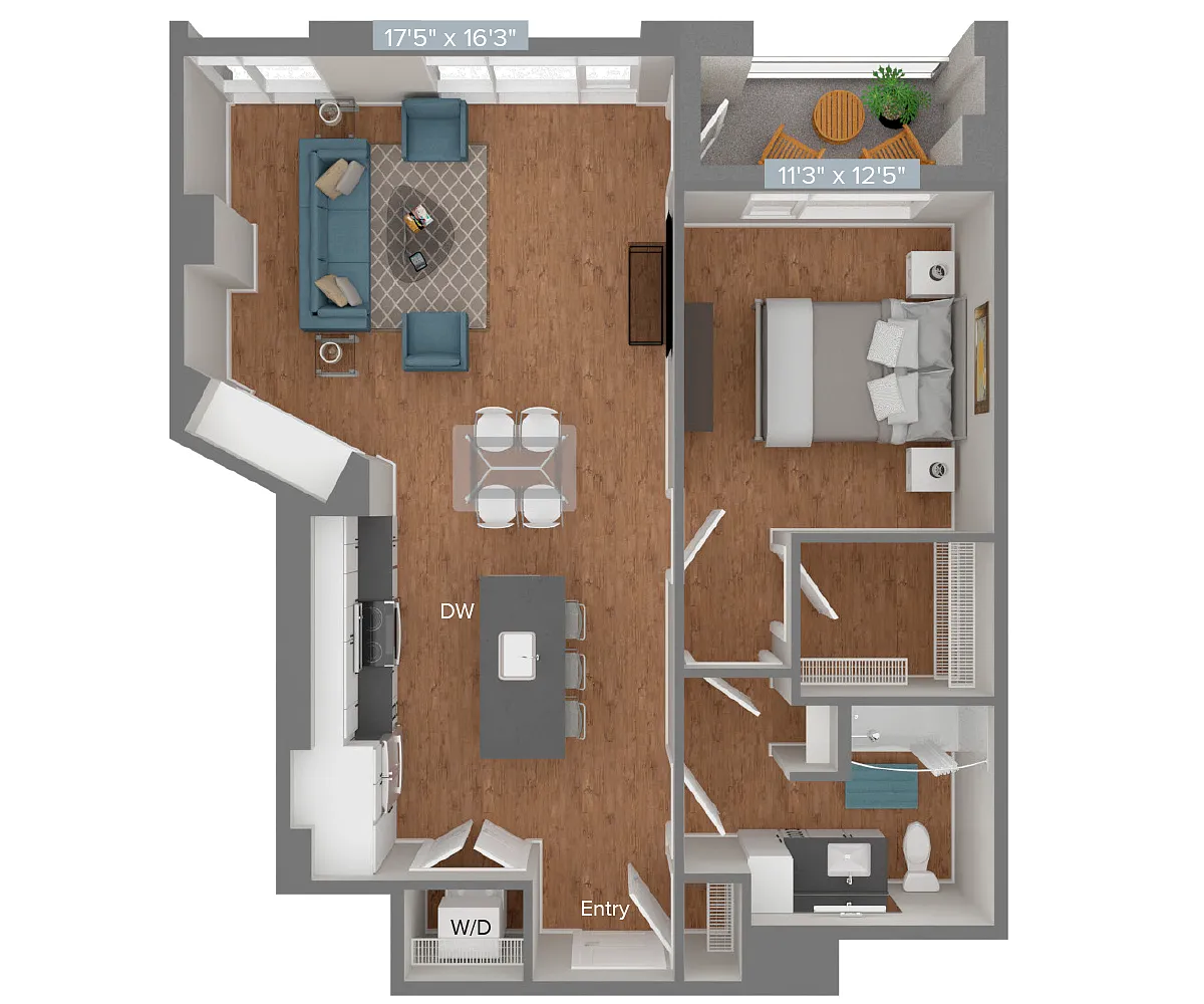 Floor plan A6-852sf-1