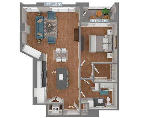 Floor plan A6-852sf-1