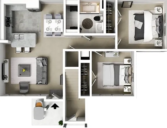 2bed 1bath, upstairs and downstairs. 2bed 1bath, upstairs and downstairs.