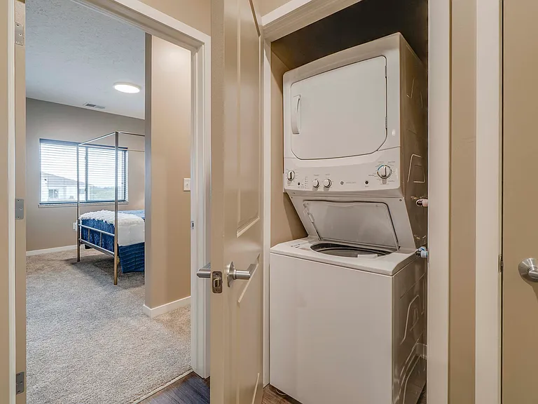 Each home includes a washer and dryer.