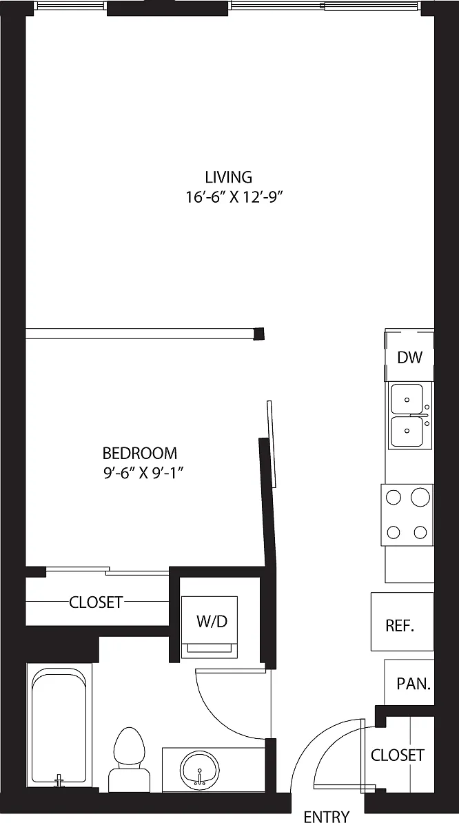 Floor plan One Bedroom O5