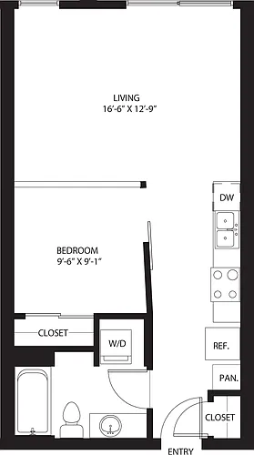 Floor plan One Bedroom O5