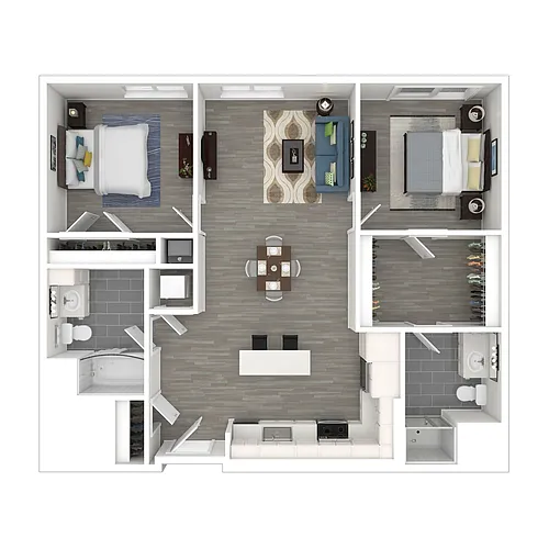 Floor plan 2 Bedroom 2A 2B 2C 2D 2G & 2H - Workforce