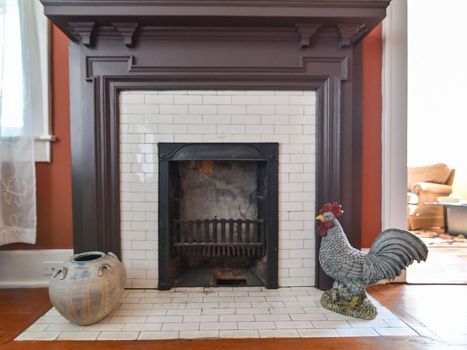 Decorative fireplace.