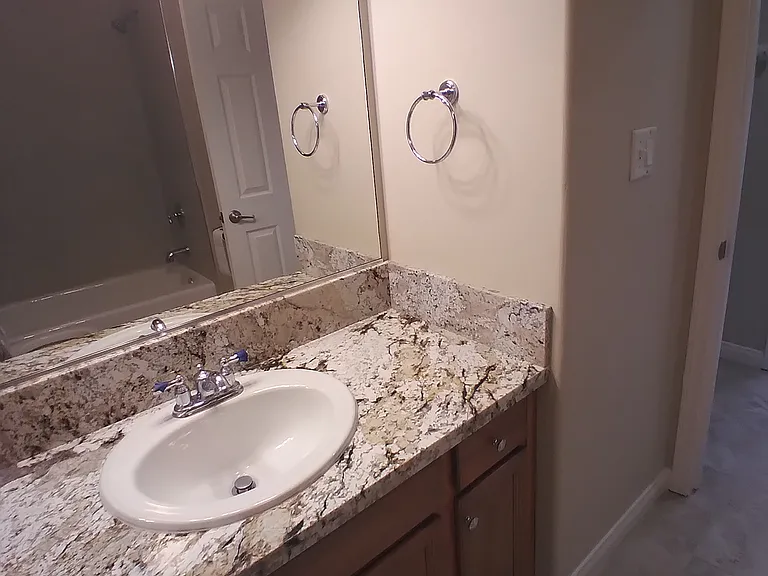 Hallway bathroom vanity