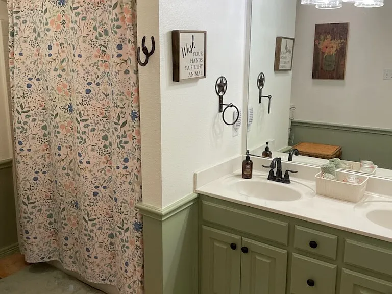 Guest Bathroom with double sinks