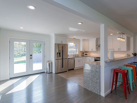 view to kitchen and patio