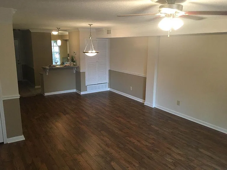 Laminate hardwoods are available in select townhomes . . .
