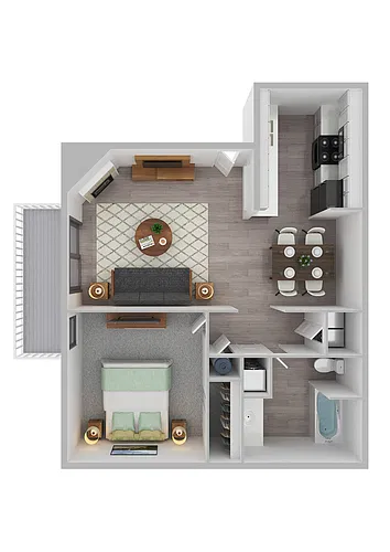 Floor plan One Bedroom