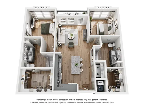 Floor plan B1D-HC