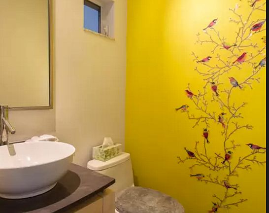 First floor powder room