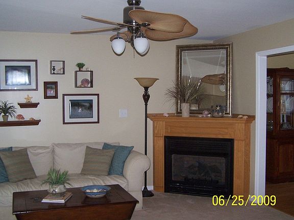 Family room with gas fireplace