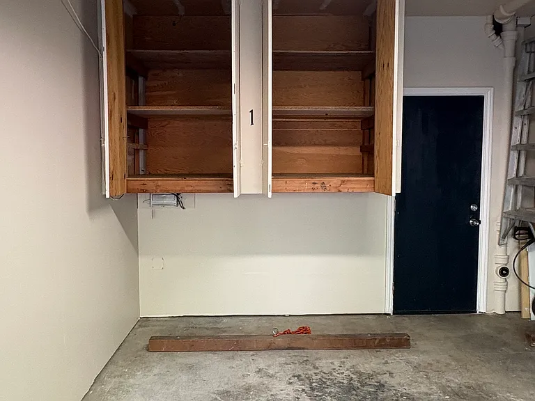 Ample storage in garage