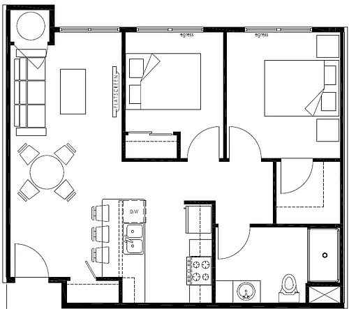 Floor plan 2 bedroom