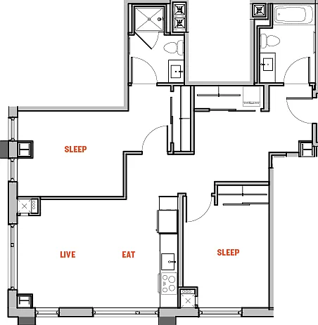 D floor plan The Eddy