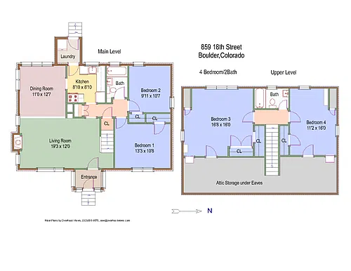 Floor plan 859 18th Street
