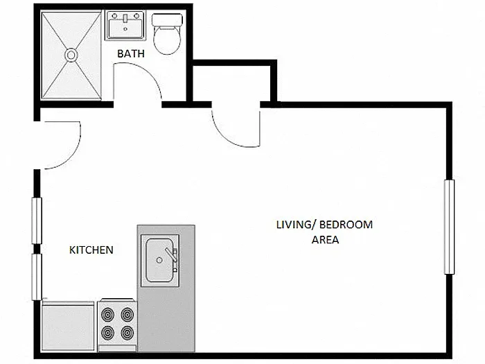 Floor plan Studio: Type D