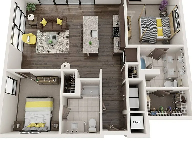 2 Bedroom - 2 Bathroom 2 Bedroom - 2 Bathroom