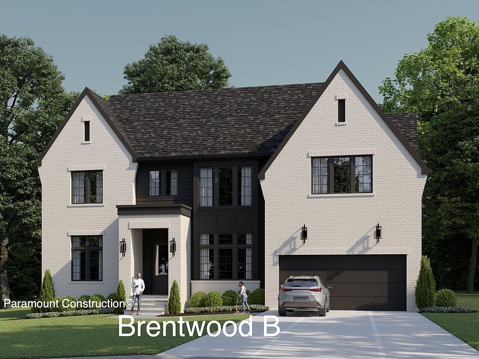 Brick and dark trim, drawn to a point