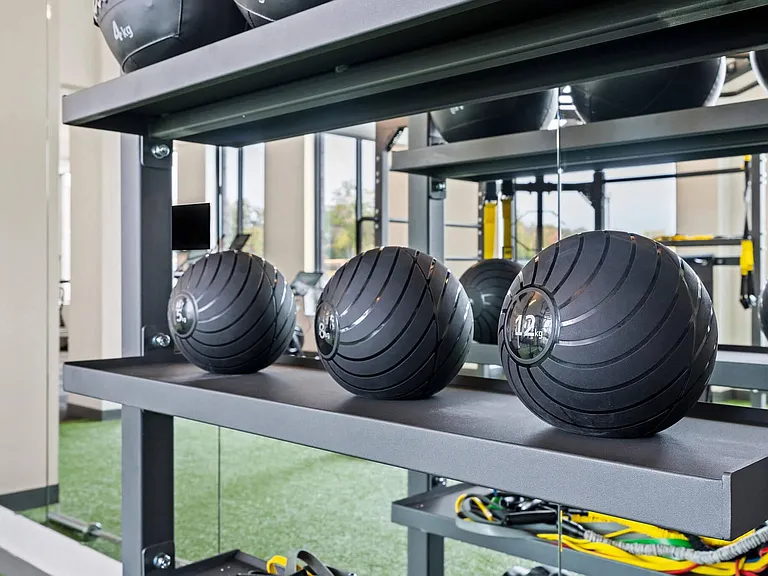 Fitness Studio Equipment at The Hallon Luxury Apartments in Hopkins MN | apartments near St Louis Park MN