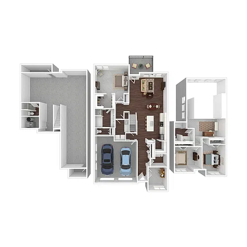 Floor plan C2 - Three Bedroom with Den and Loft