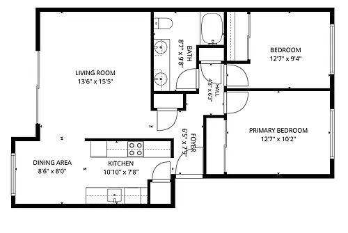 Floor plan Two Bedroom