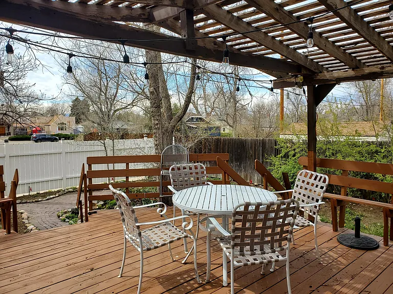 Deck, BBQ and patio furniture for use by tenants.