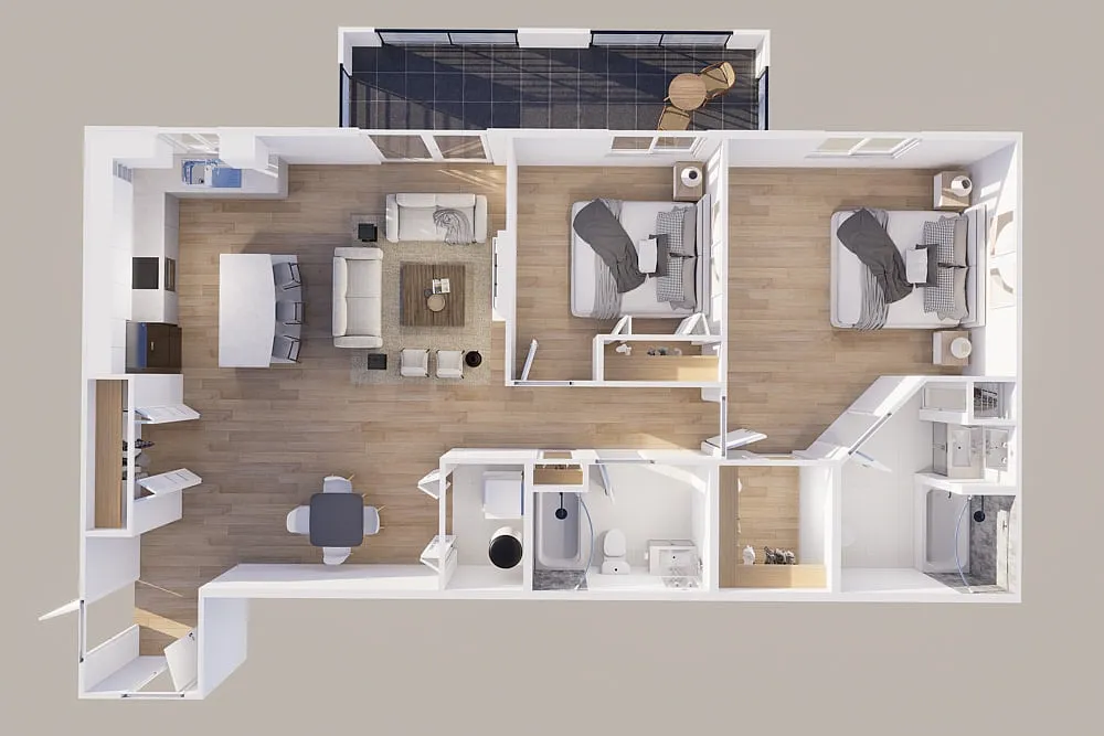 Floor plan Lower - Scenic View - 2 Stall