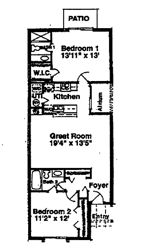 Floor plan 2 Bedroom Flat