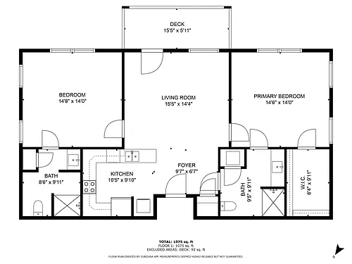 Floor plan Two Bedroom