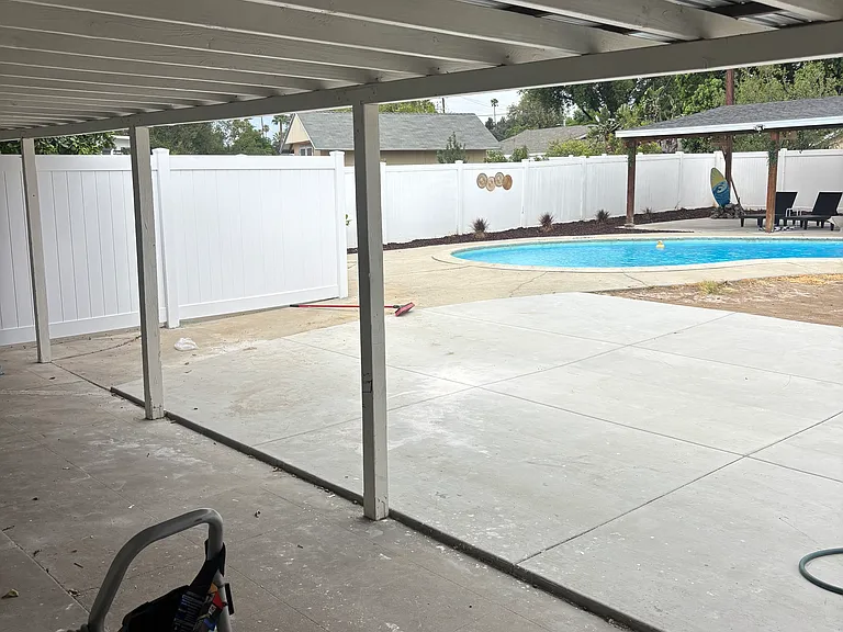 Backyard with pool access