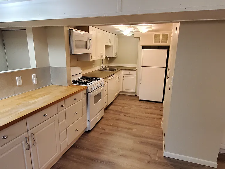 Large kitchen with ample storage