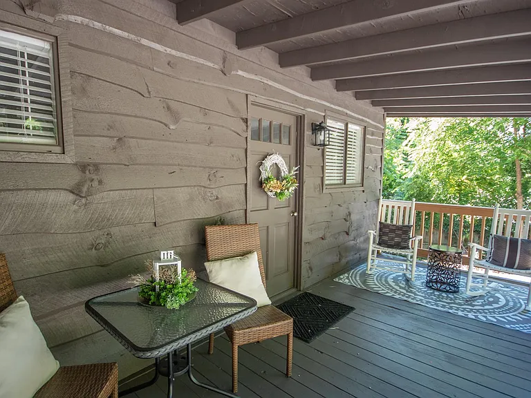 Comfortable covered porch