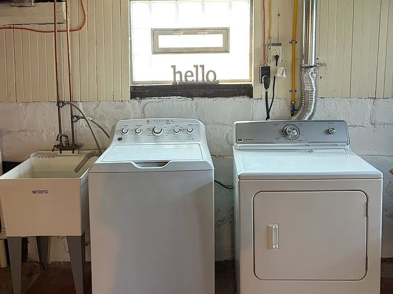 Basement laundry area