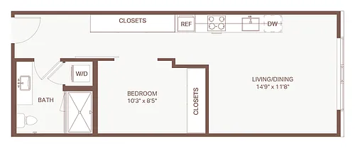 Floor plan Open 1x1 B7 Olympic
