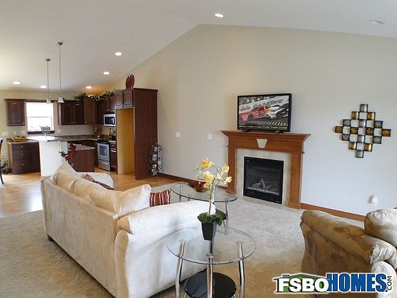 Living Room with Cathedral Ceilings