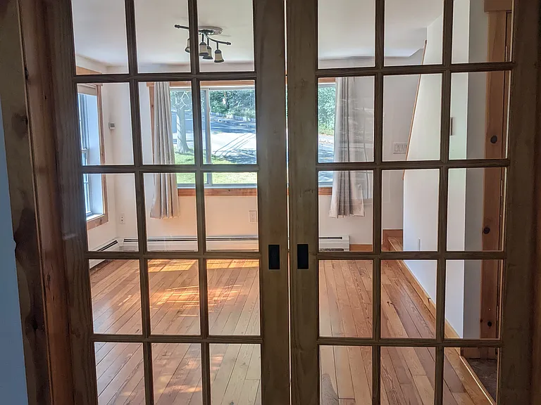 Sliding "barn" doors to Dining room