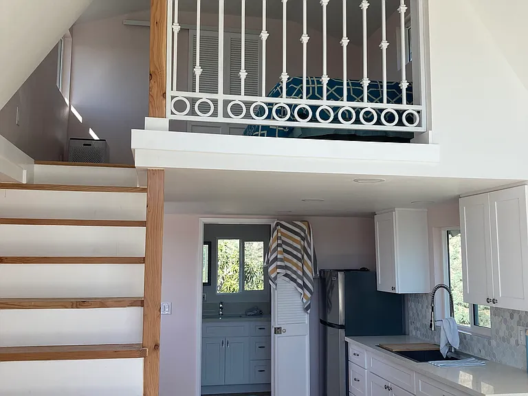 loft bedroom with large closet
