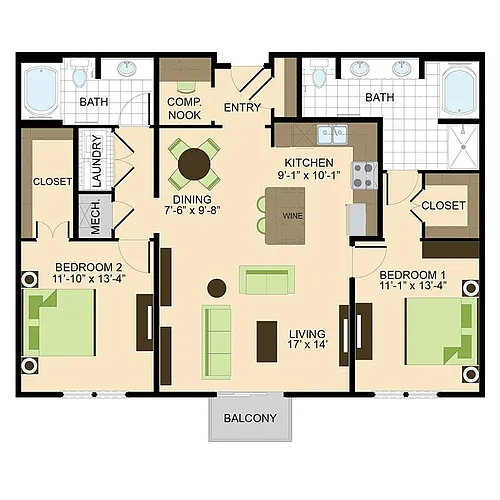 Floor plan Milam - B2