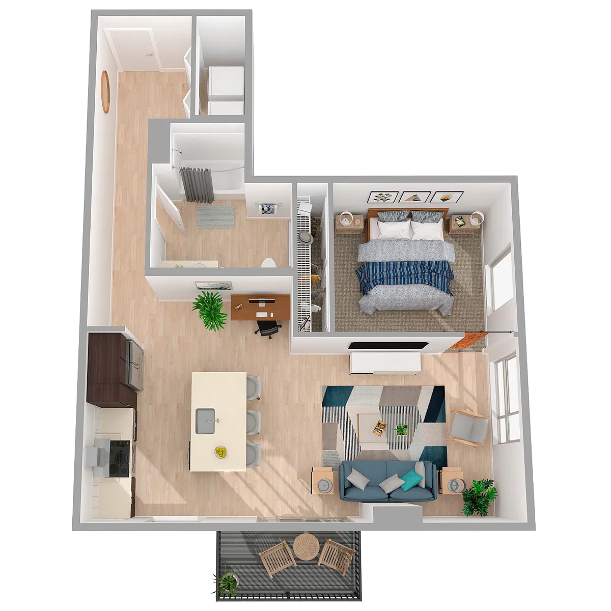 Floor plan 1X1 - A191