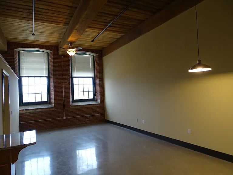Apt 359 living area. Note: Those windows are huge! The apartment is bigger than it looks.