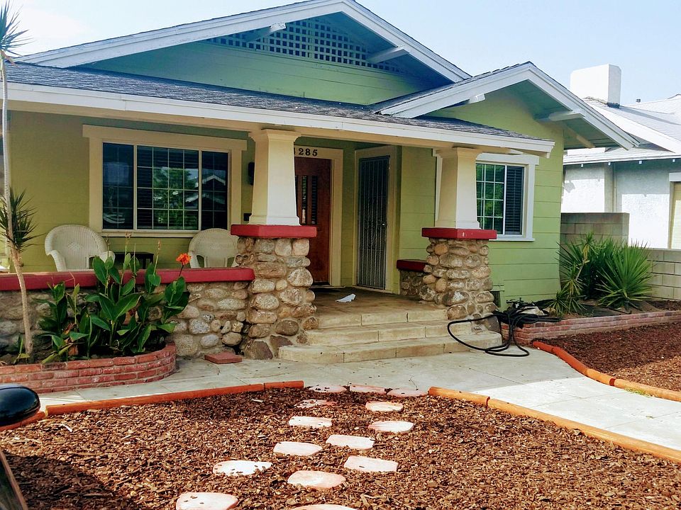 Harvard's front porch and yard.